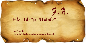 Fülöp Niobé névjegykártya